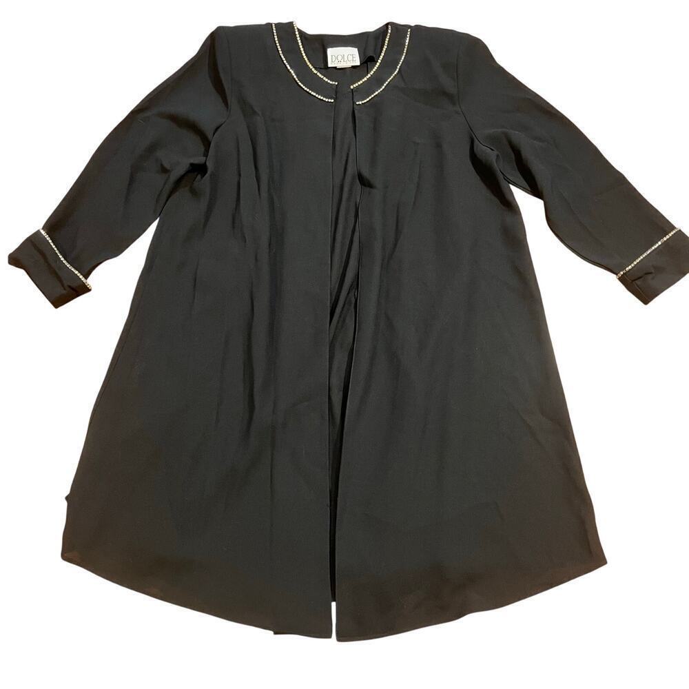 Vintage Dolce Made In USA Cardigan Cloak Size M Y2K Embellished Cocktail